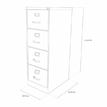 Archivero Office Designs 14118 / Marfil / Vertical / 4 gavetas - Image 4
