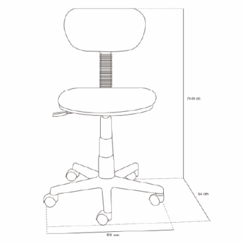 Silla de Oficina Carolina / Tela / Negro - Image 3