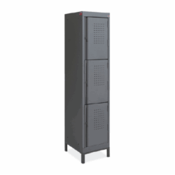 Locker con 3 Casilleros Tam-Mex Gris