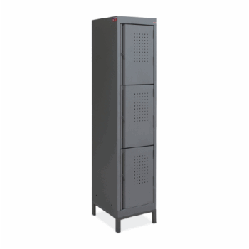 Locker con 3 Casilleros Tam-Mex Gris