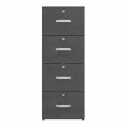 Archivero Maderkit 4 Gavetas Negro