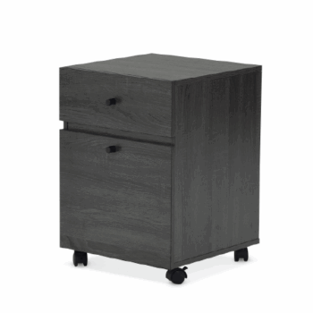 Gabinete con Ruedas de 2 cajones Gris - Image 2