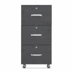 Archivero Maderkit 3 Gavetas Negro