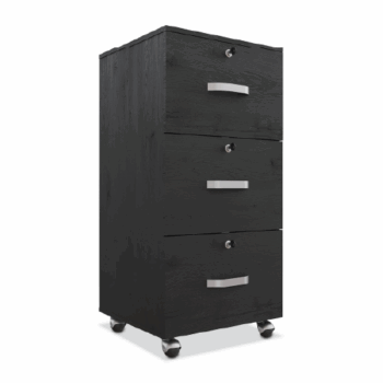 Archivero Maderkit 3 Gavetas Negro - Image 2