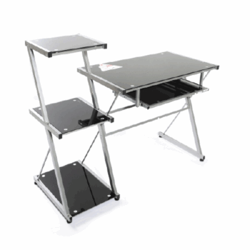 Escritorio para Oficina Red Top FID0746R / Negro / Metal / Cristal - Image 2