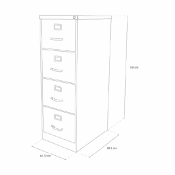 Archivero Office Designs 14119 / Negro / Vertical / 4 gavetas - Image 3