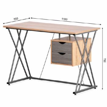 Escritorio Ejecutivo Sky Desk Bora / Maple con gris / Melamina / Metal - Image 5