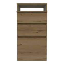 Gabinete Maderkit Grace 3 cajones Café con Blanco