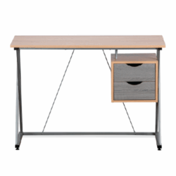 Escritorio Ejecutivo Sky Desk Bora / Maple con gris / Melamina / Metal