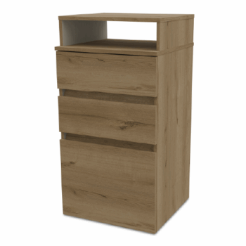Gabinete Maderkit Grace 3 cajones Café con Blanco - Image 2