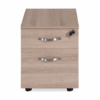 Gabinete con Ruedas de 2 cajones Café