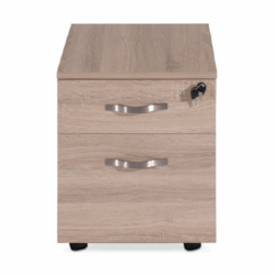 Gabinete con Ruedas de 2 cajones Café