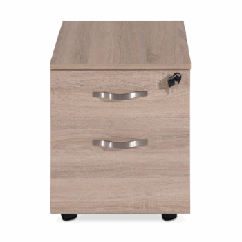 Gabinete con Ruedas de 2 cajones Café