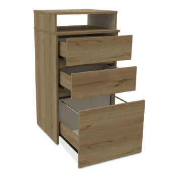 Gabinete Maderkit Grace 3 cajones Café con Blanco - Image 3