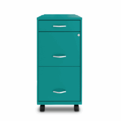 Archivero Organizador Móvil 3 Cajones Turquesa