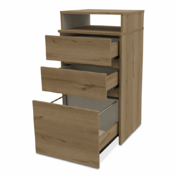 Gabinete Maderkit Grace 3 cajones Café con Blanco - Image 4