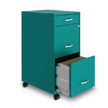 Archivero Organizador Móvil 3 Cajones Turquesa - Image 2