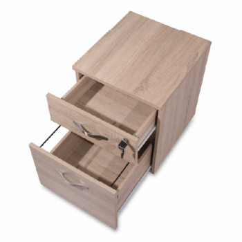 Gabinete con Ruedas de 2 cajones Café - Image 4