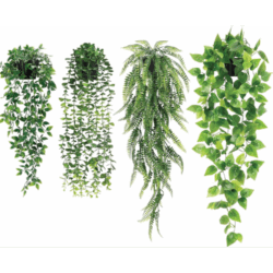 4 Piezas de Plantas Artificiales Colgantes
